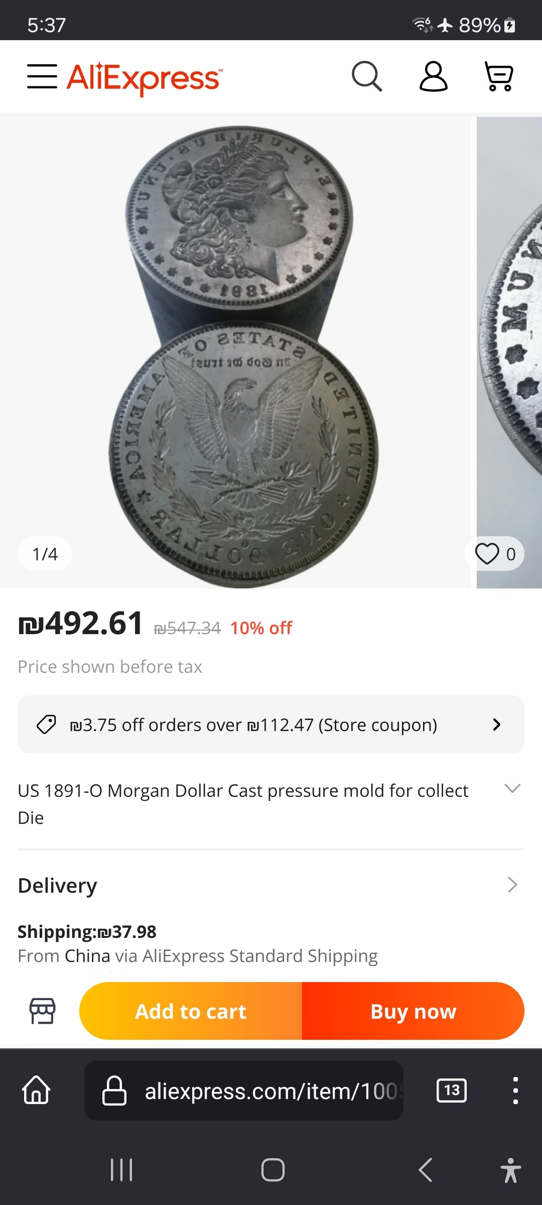1891-O-Morgan-Dollar-Dies-For-Sale-For-At-Home-Counterfeiting---Totally-Illegal